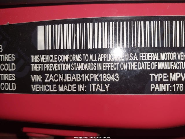 2019 JEEP RENEGADE ZACNJBAB1KPK18943 Photo 8