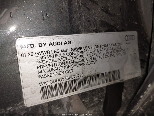 2025 AUDI A3 WAUGUDGY3SA078773 Photo 8