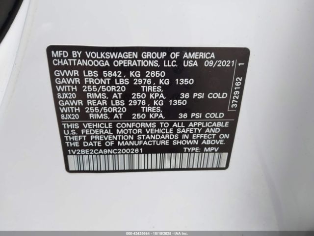 2022 VOLKSWAGEN ATLAS CROSS SPORT 1V2BE2CA9NC200261 Photo 8