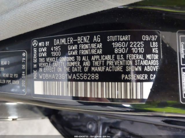 1998 MERCEDES-BENZ C 230 WDBHA23G1WA556288 Photo 8