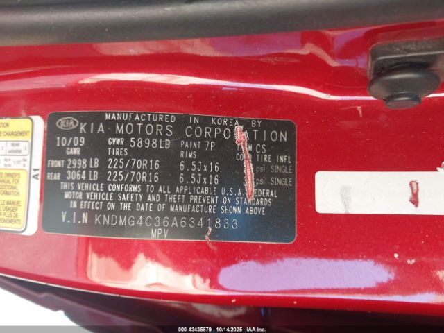 2010 KIA SEDONA KNDMG4C36A6341833 Photo 8