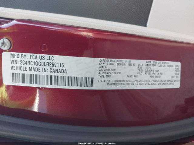 2020 CHRYSLER PACIFICA 2C4RC1GG0LR269116 Photo 8