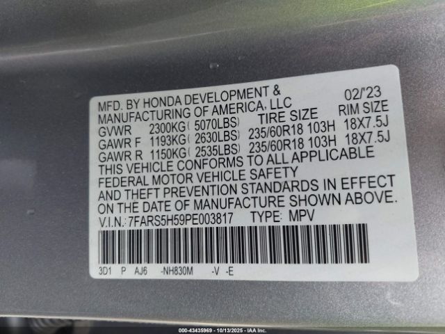 2023 HONDA CR-V HYBRID 7FARS5H59PE003817 Photo 8
