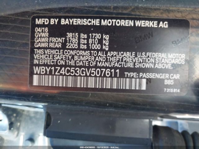 2016 BMW I3 WBY1Z4C53GV507611 Photo 8