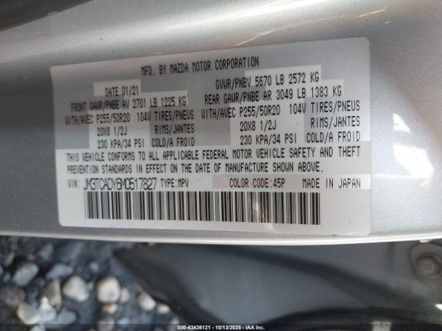 2021 MAZDA CX-9 JM3TCADY6M0517827 Photo 8