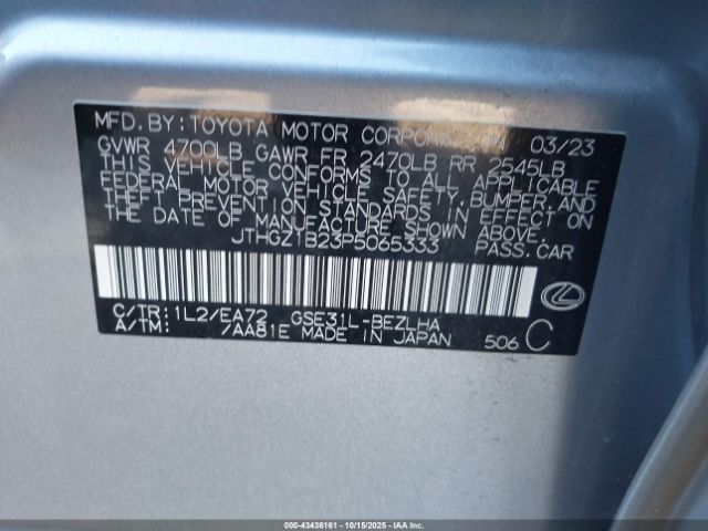 2023 LEXUS IS 350 JTHGZ1B23P5065333 Photo 8