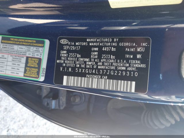 2018 KIA OPTIMA 5XXGU4L37JG229310 Photo 8