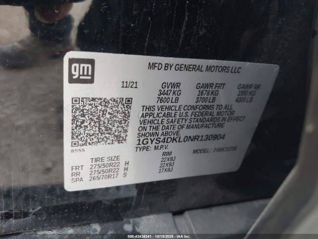 2022 CADILLAC ESCALADE 1GYS4DKL0NR130904 Photo 8