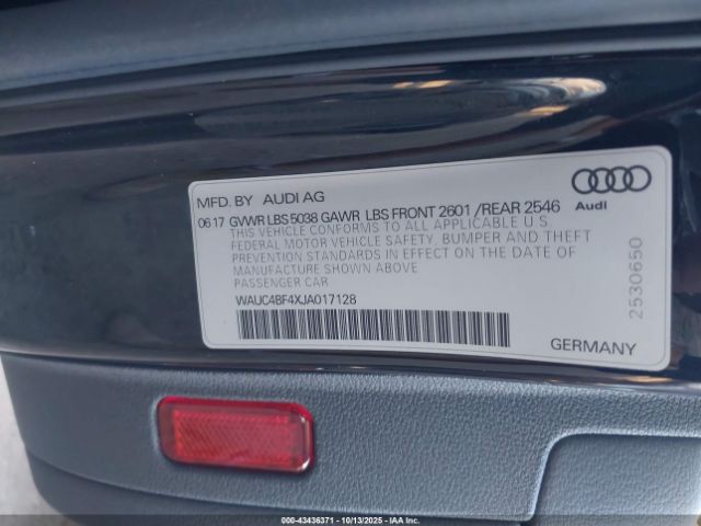 2018 AUDI S4 WAUC4BF4XJA017128 Photo 8