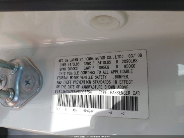 2009 ACURA TSX JH4CU26659C003754 Photo 8