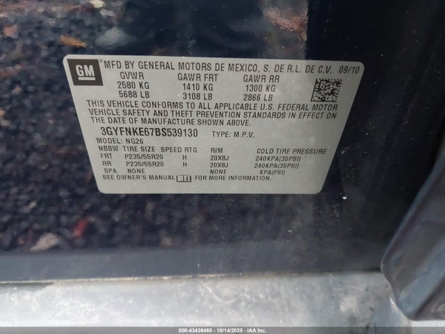 2011 CADILLAC SRX 3GYFNKE67BS539130 Photo 8