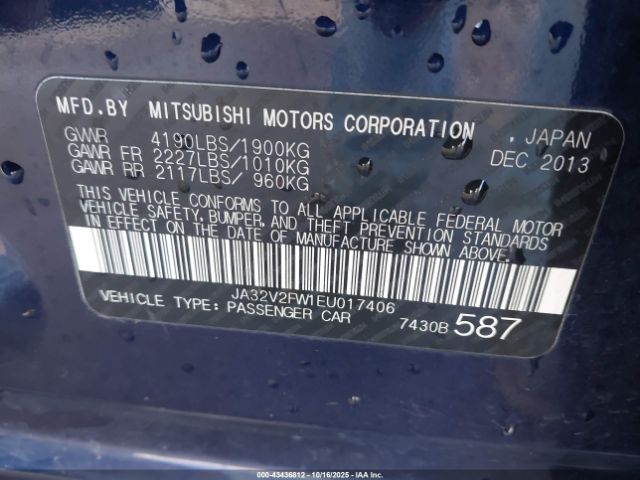 2014 MITSUBISHI LANCER JA32V2FW1EU017406 Photo 8