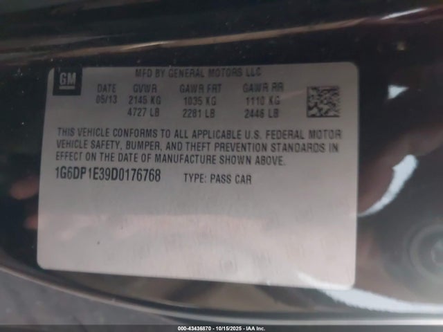 2013 CADILLAC CTS 1G6DP1E39D0176768 Photo 8