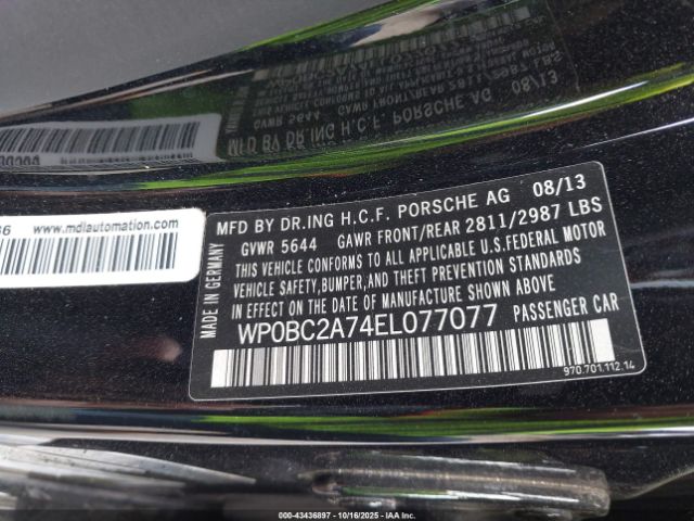 2014 PORSCHE PANAMERA WP0BC2A74EL077077 Photo 8