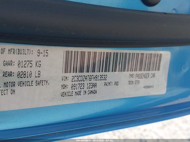 2015 DODGE CHALLENGER 2C3CDZAT6FH913532 Photo 8