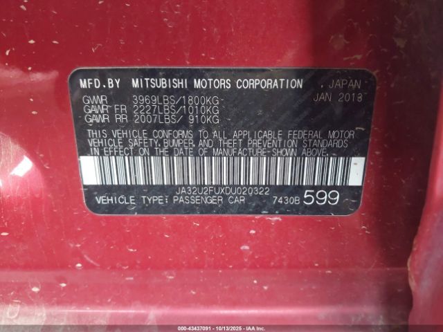 2013 MITSUBISHI LANCER JA32U2FUXDU020322 Photo 8