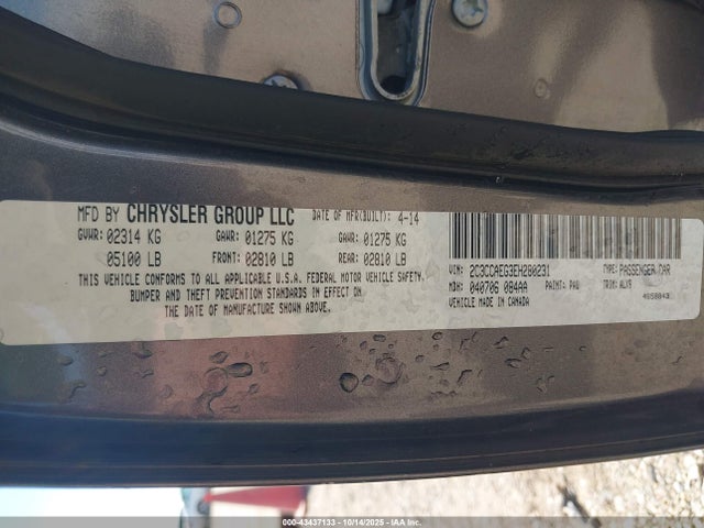 Продажа на аукционе авто 2014 Chrysler 300c, vin: 2C3CCAEG3EH280231, номер лота: 43437133