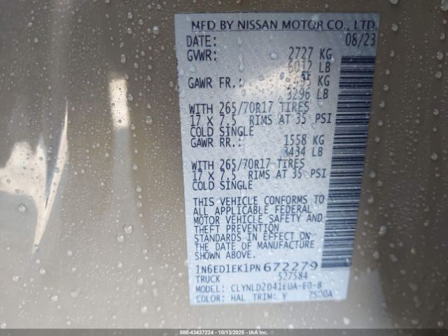 2023 NISSAN FRONTIER 1N6ED1EK1PN672279 Photo 8