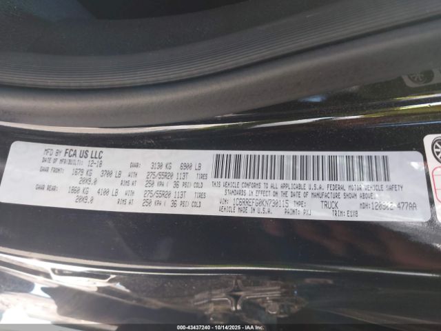 2019 RAM 1500 1C6RREFG0KN730115 Photo 8