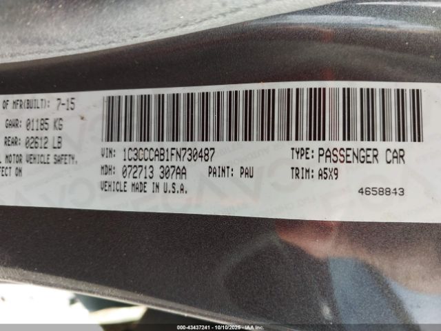 2015 CHRYSLER 200 1C3CCCAB1FN730487 Photo 8