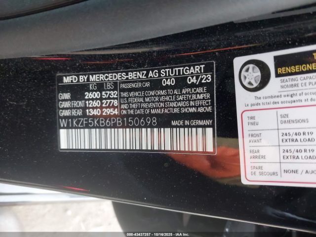 2023 MERCEDES-BENZ E 450 W1KZF5KB6PB150698 Photo 8