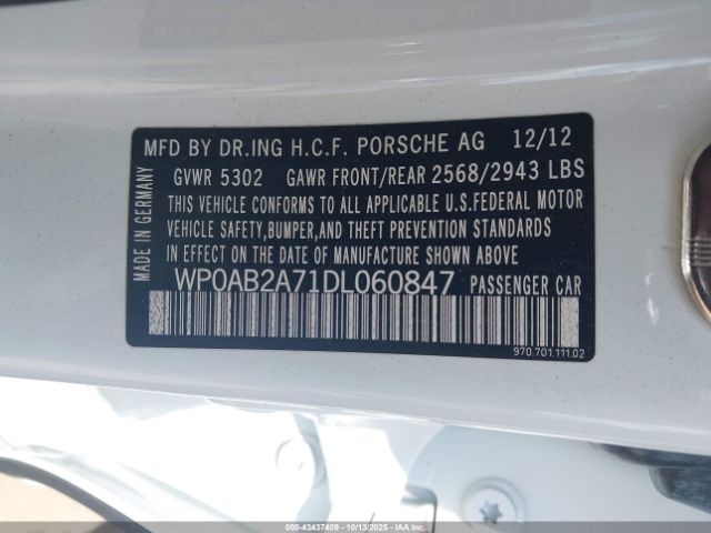 2013 PORSCHE PANAMERA WP0AB2A71DL060847 Photo 8