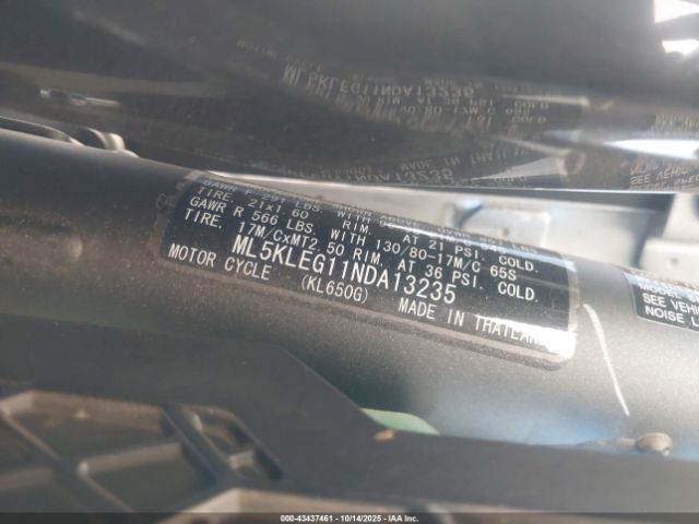 2022 KAWASAKI KL650 ML5KLEG11NDA13235 Photo 9