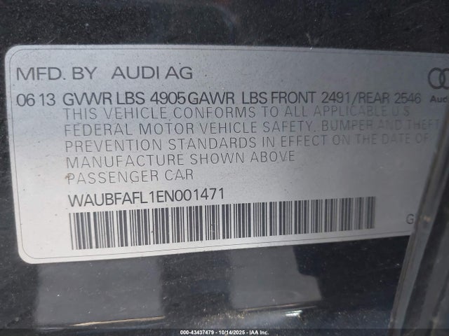 2014 AUDI A4 WAUBFAFL1EN001471 Photo 8