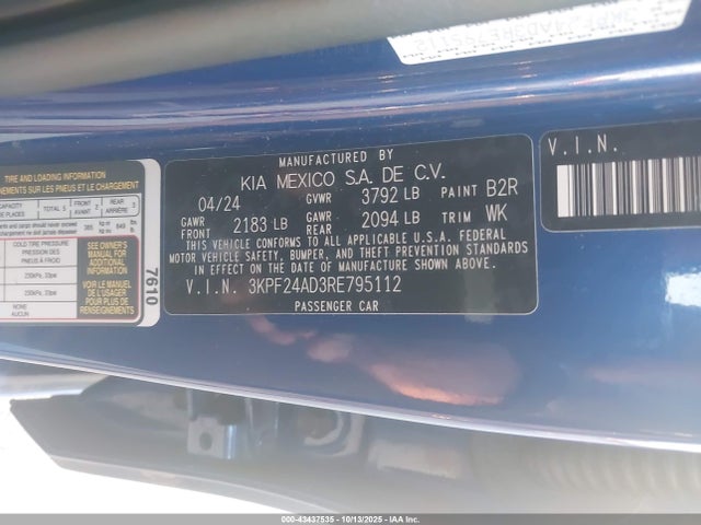 3KPF24AD3RE795112 KIA Forte Lxs