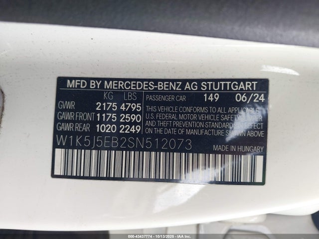 W1K5J5EB2SN512073 Mercedes-Benz Amg Cla 45 4matic
