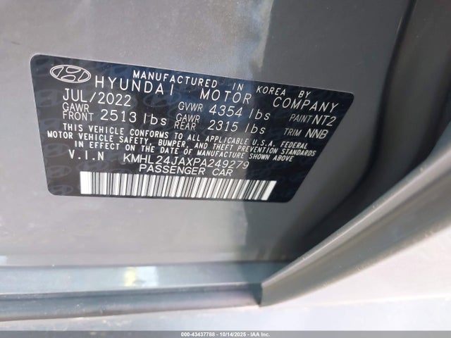Aukcja sprzedaży 2023 Hyundai Sonata Se, vin: KMHL24JAXPA249279, numer aukcji: 43437788