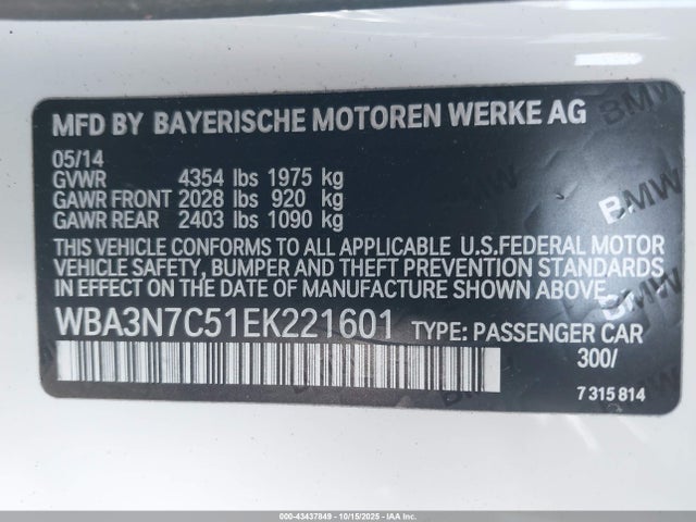 BMW 428i 2014 WBA3N7C51EK221601 Image 9