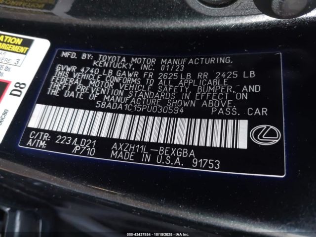 2023 LEXUS ES 300H 58ADA1C15PU030594 Photo 8