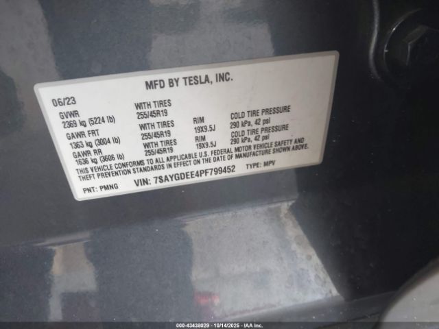 2023 TESLA MODEL Y 7SAYGDEE4PF799452 Photo 8