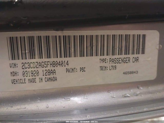 2015 DODGE CHALLENGER 2C3CDZAG5FH804014 Photo 8