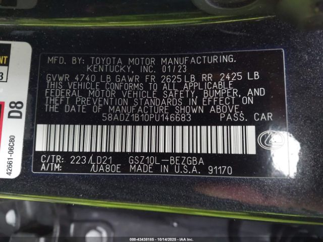 2023 LEXUS ES 350 58ADZ1B10PU146683 Photo 8