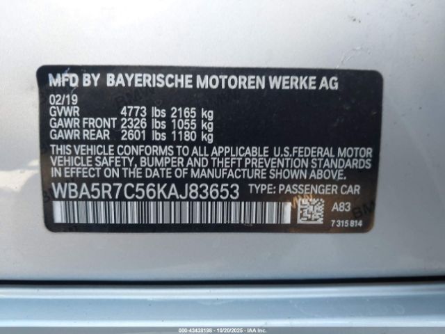 2019 BMW 330I WBA5R7C56KAJ83653 Photo 8