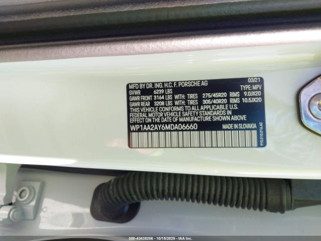 2021 PORSCHE CAYENNE WP1AA2AY6MDA06660 Photo 8
