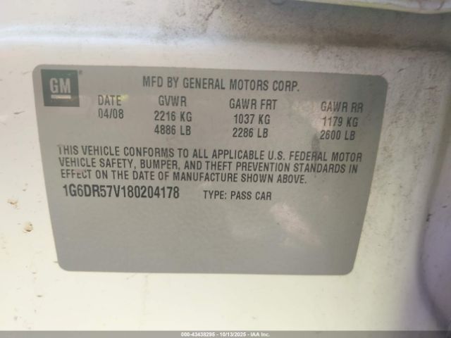 2008 CADILLAC CTS 1G6DR57V180204178 Photo 8