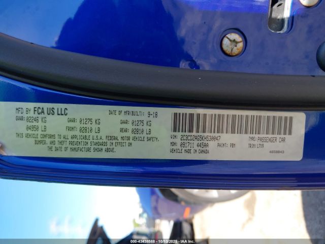 2019 DODGE CHALLENGER 2C3CDZAG5KH530047 Photo 8