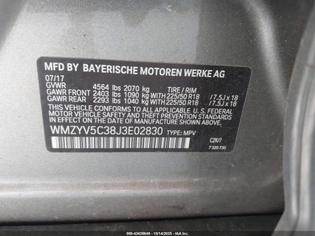 2018 MINI COUNTRYMAN WMZYV5C38J3E02830 Photo 8