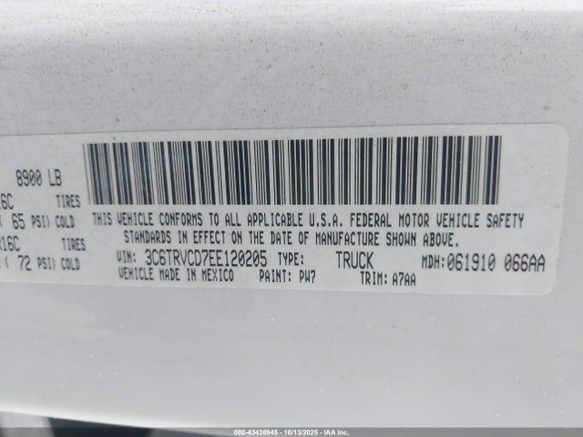 RAM Promaster 2500 2014 3C6TRVCD7EE120205 Image 9