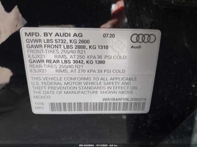2020 AUDI SQ5 WA1B4AFY9L2090316 Photo 8