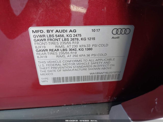 2018 AUDI Q5 WA1BNAFY6J2079722 Photo 8