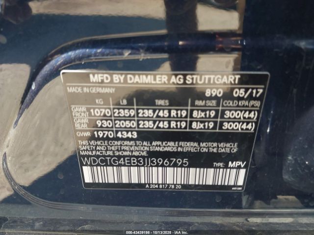 2018 MERCEDES-BENZ GLA 250 WDCTG4EB3JJ396795 Photo 8