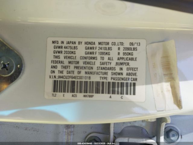 2014 ACURA TSX JH4CU2F64EC001018 Photo 8