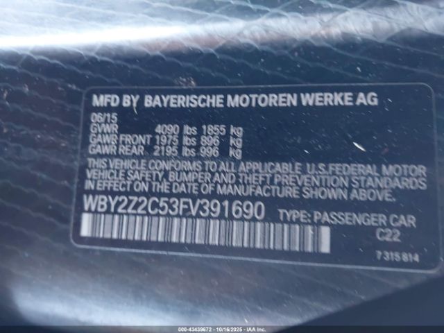 2015 BMW I8 WBY2Z2C53FV391690 Photo 8