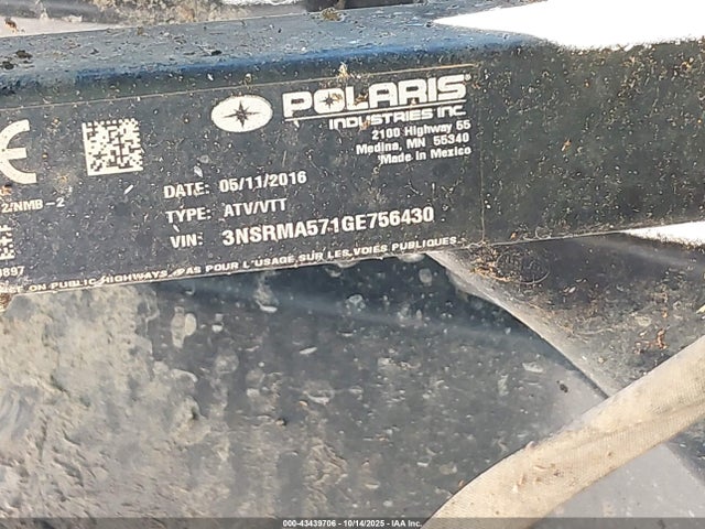 3NSRMA571GE756430 Polaris Ranger 570