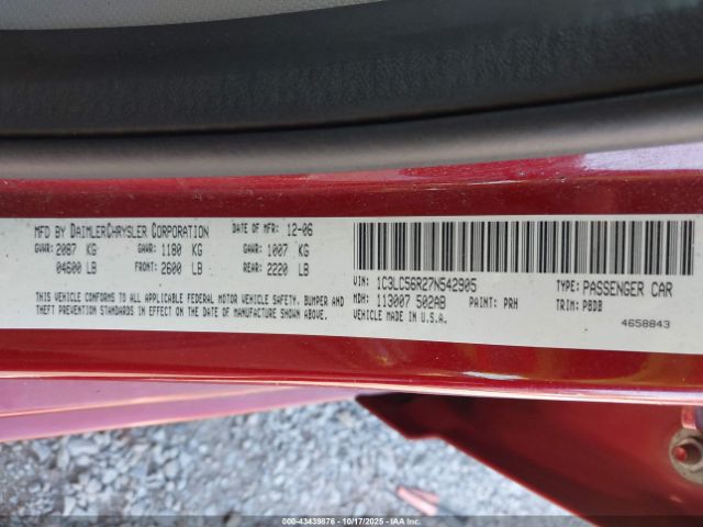 2007 CHRYSLER SEBRING 1C3LC56R27N542905 Photo 8