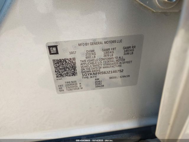 2018 CADILLAC XT5 1GYKNFRS6JZ146752 Photo 8